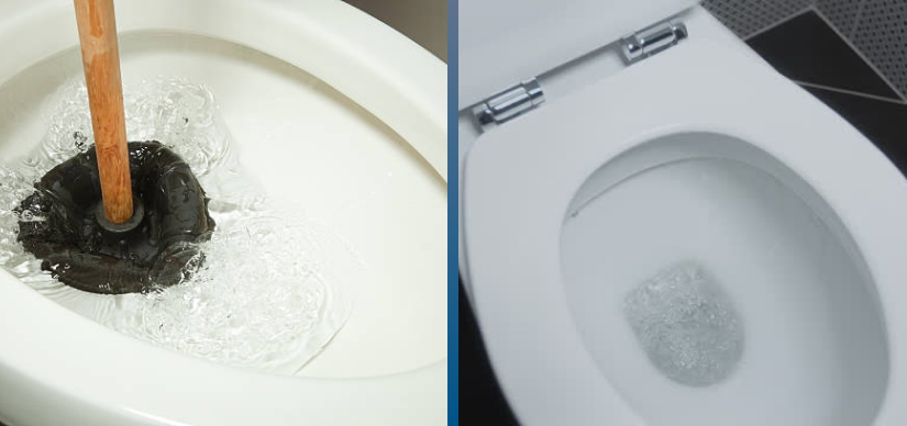Tools and methods for resolving a blocked toilet drain.